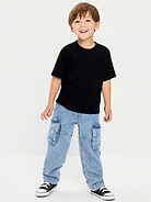 Image number 1 showing, Super Baggy Barrel-Leg Cargo Jeans for Toddler Boys
