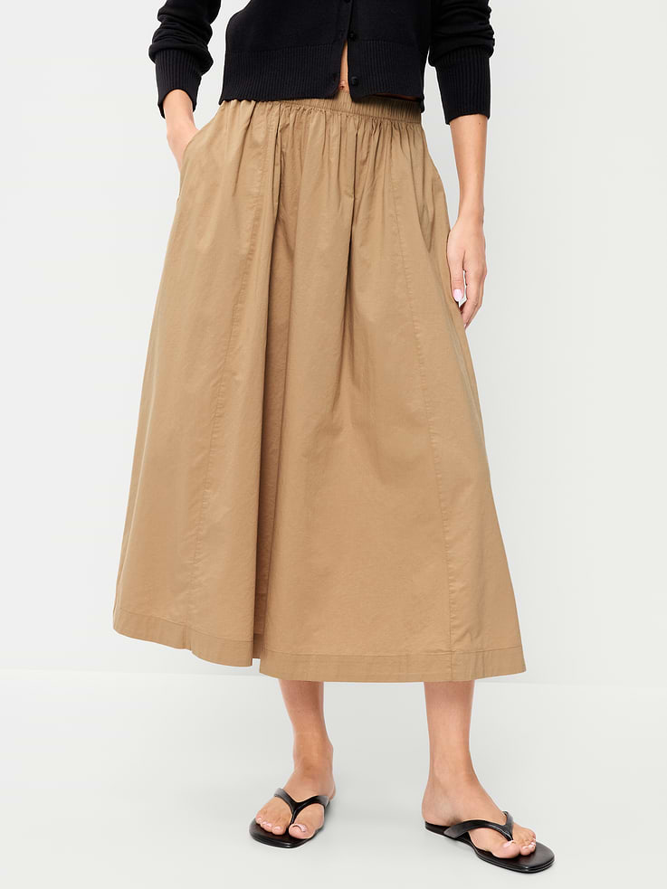 Image number 2 showing, Poplin Midi Skirt