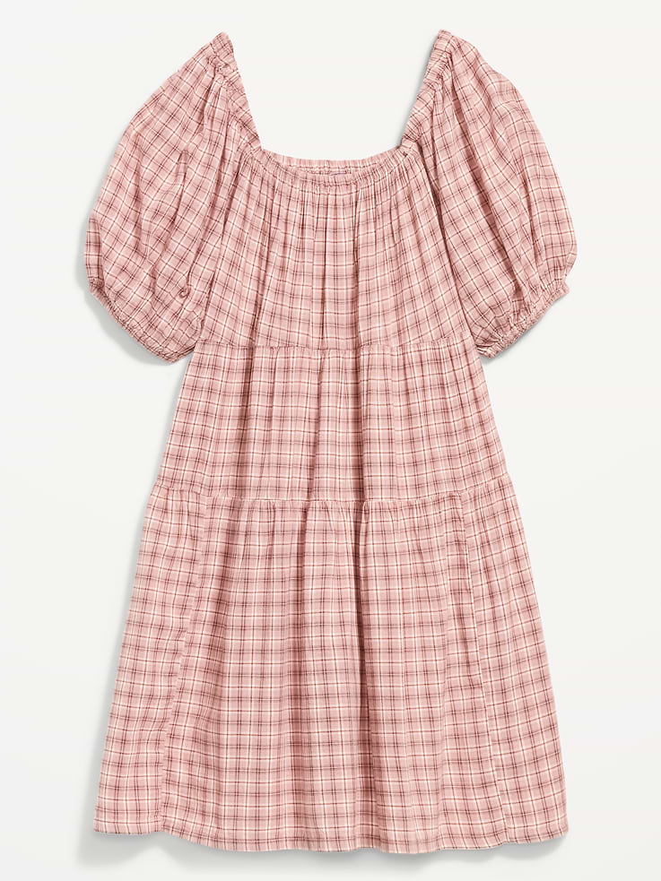 Image number 4 showing, Puff-Sleeve Smocked Mini Swing Dress