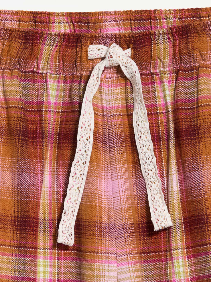 Image 5 of 7, Cinched Flannel Balloon Pants