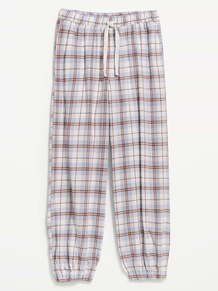 Image 4 of 9, Cinched Flannel Balloon Pants