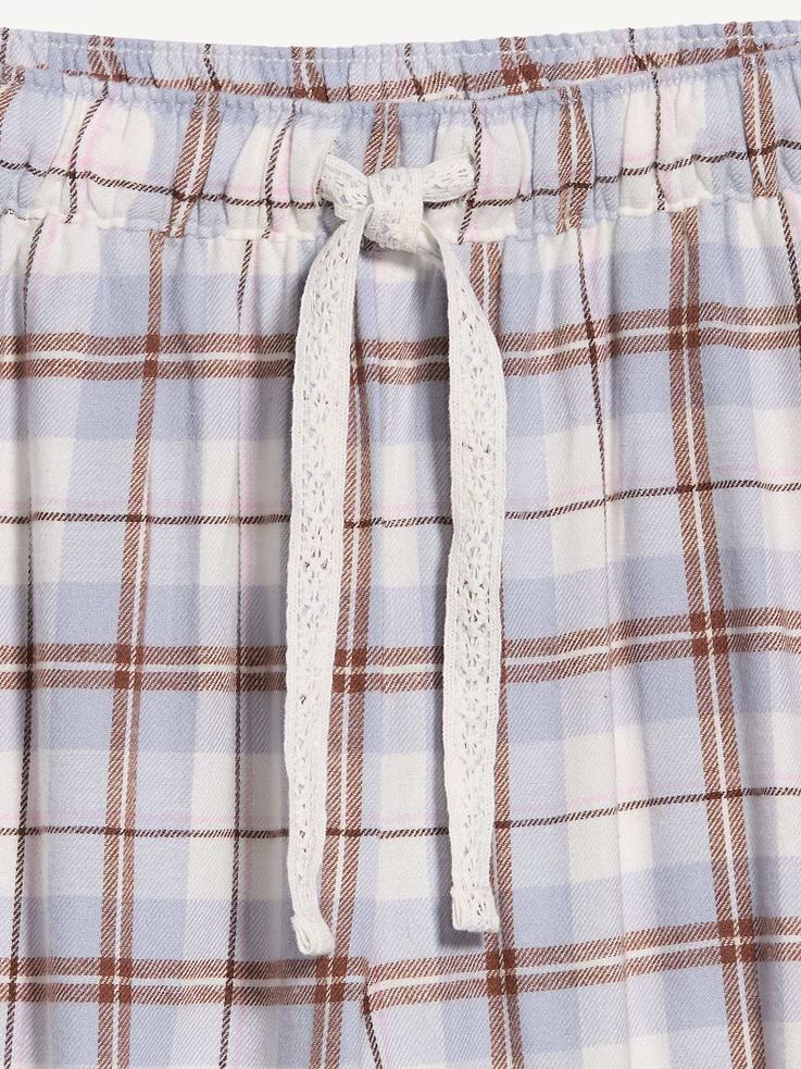 Image 5 of 9, Cinched Flannel Balloon Pants