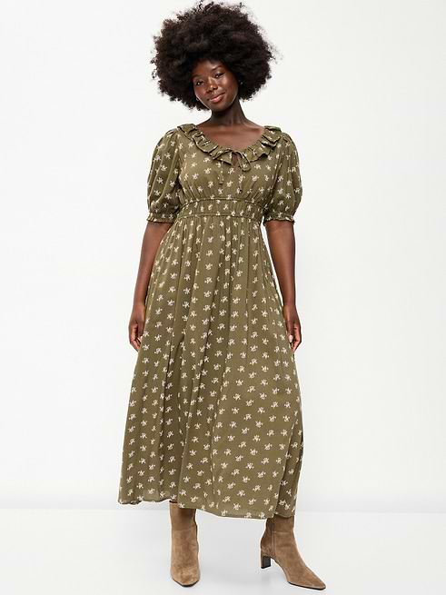 boho maxi dresses plus size Nemidor Women Dress Casual Long Pocket(14,Beige F) poly blend material Lightweight woven fabric Loose silhouette Maxi length Square neckline Short sleeves Front slit detail Layered skirt design Sash decoration at the waist Natural waistline Solid color pattern Perfect for vacations Boho Maxi Hippie Style Long