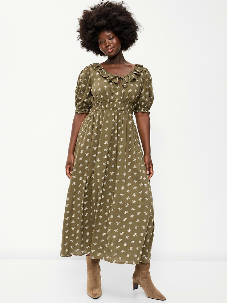 Image number 7 showing, Ruffle-Collar Boho Maxi Dress
