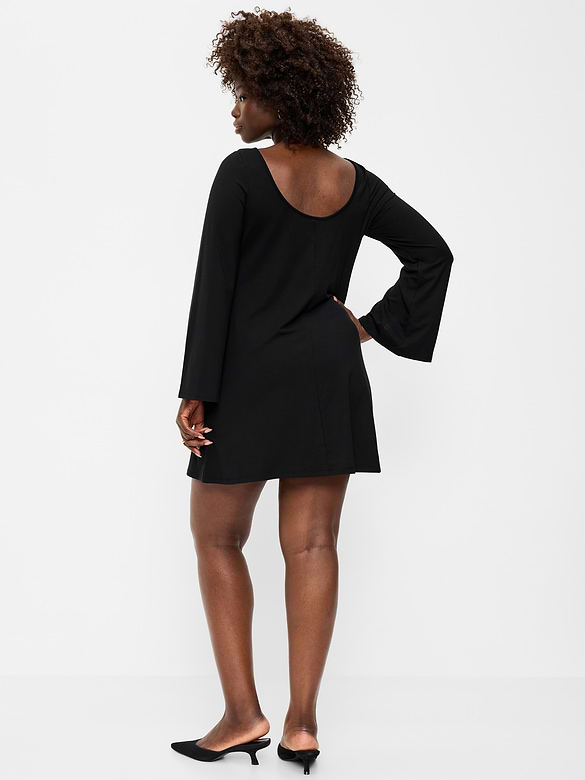 Low-Back Flare Mini Dress