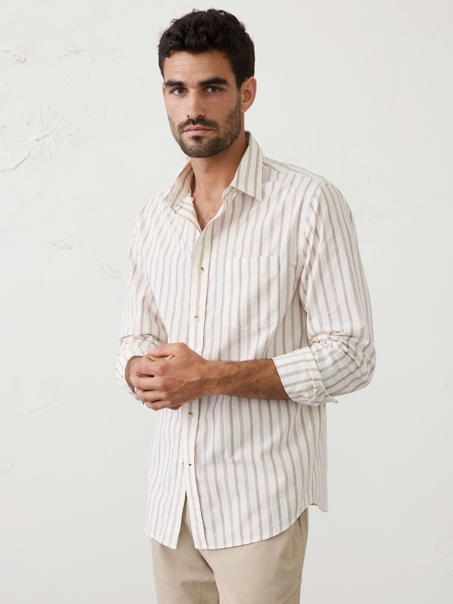 Image number 1 showing, Slim-Fit Softwash Cotton Shirt