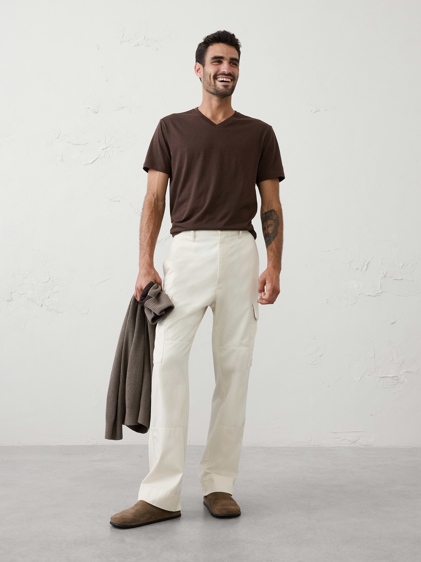 Image number 6 showing, Standard-Fit Premium Wash V-Neck Shirt