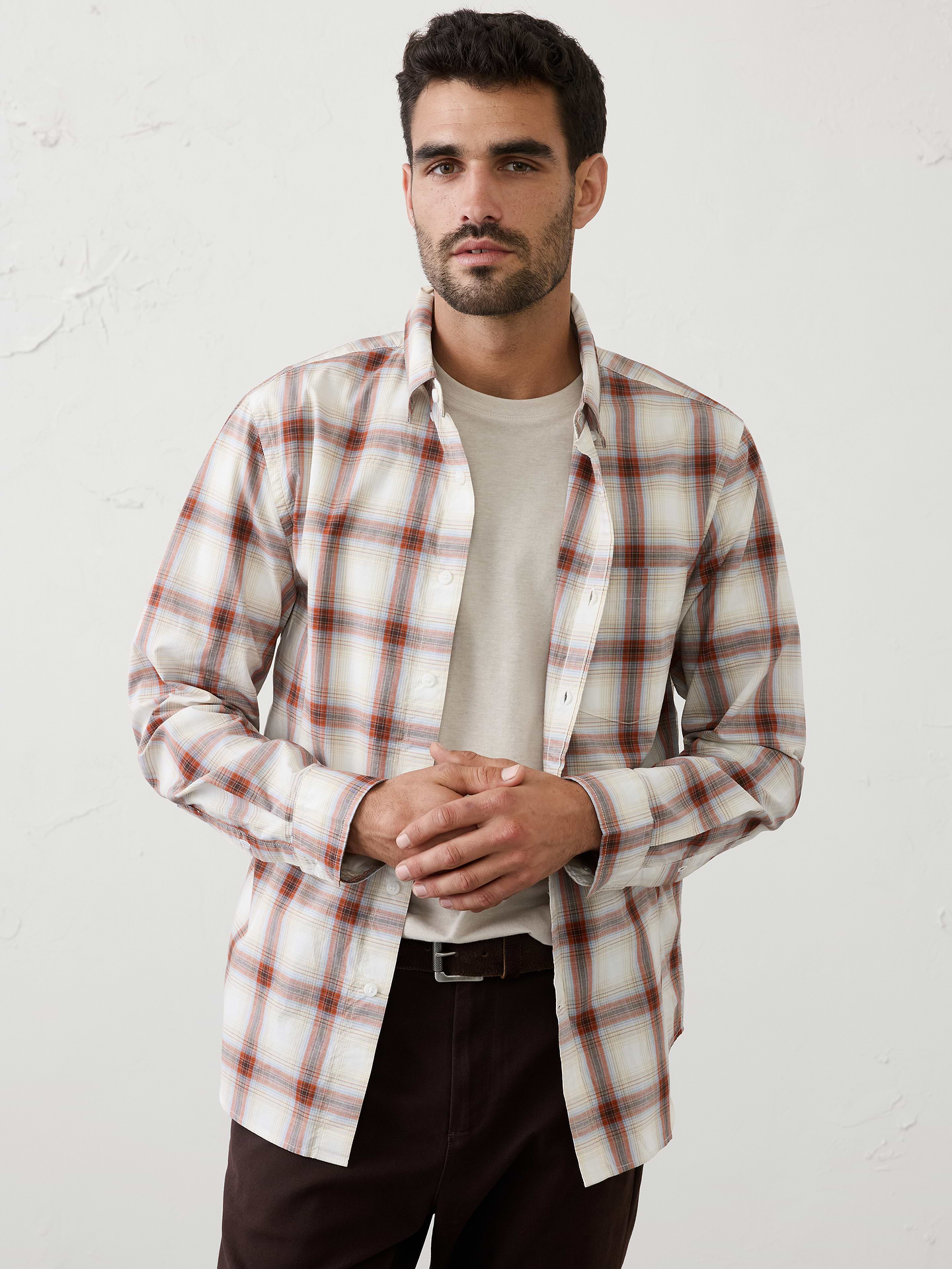 Image number 1 showing, Slim-Fit Softwash Cotton Shirt