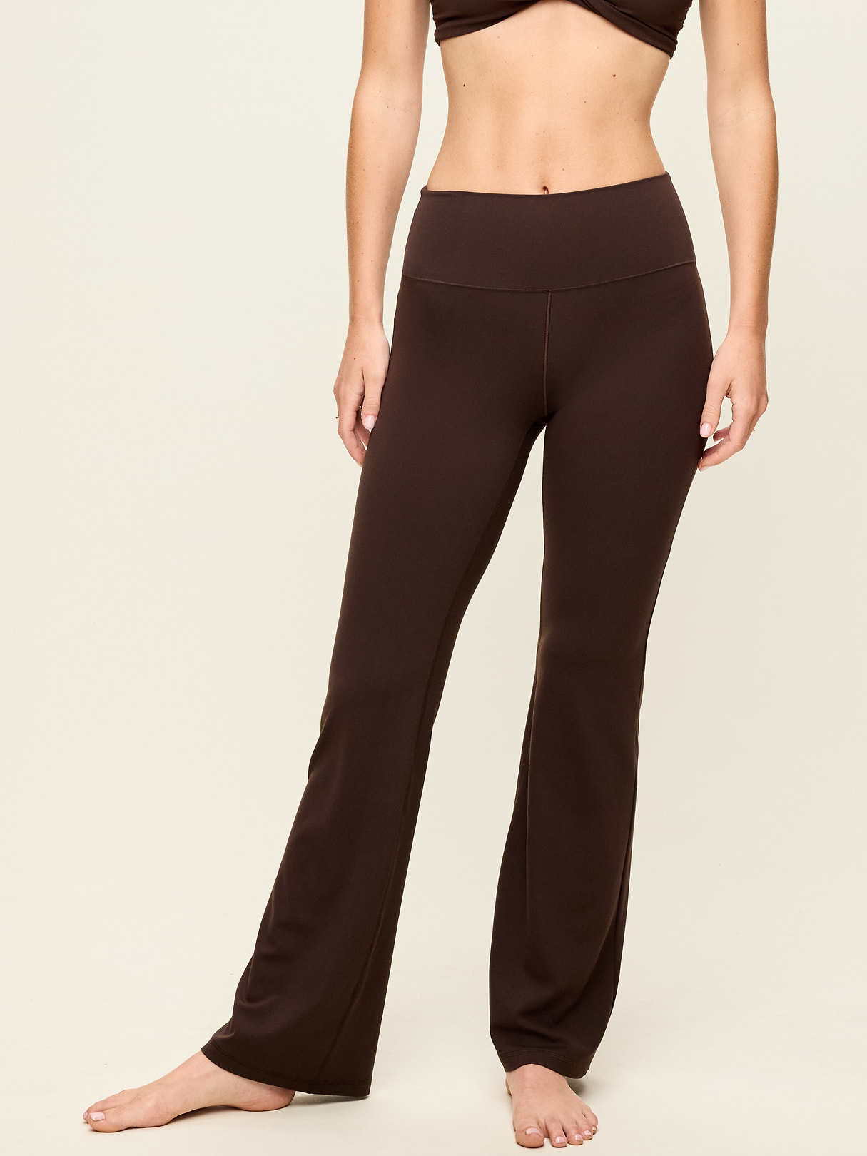 High-Waisted StudioSmooth Flare Leggings - BLACK COFFEE by Old Navy