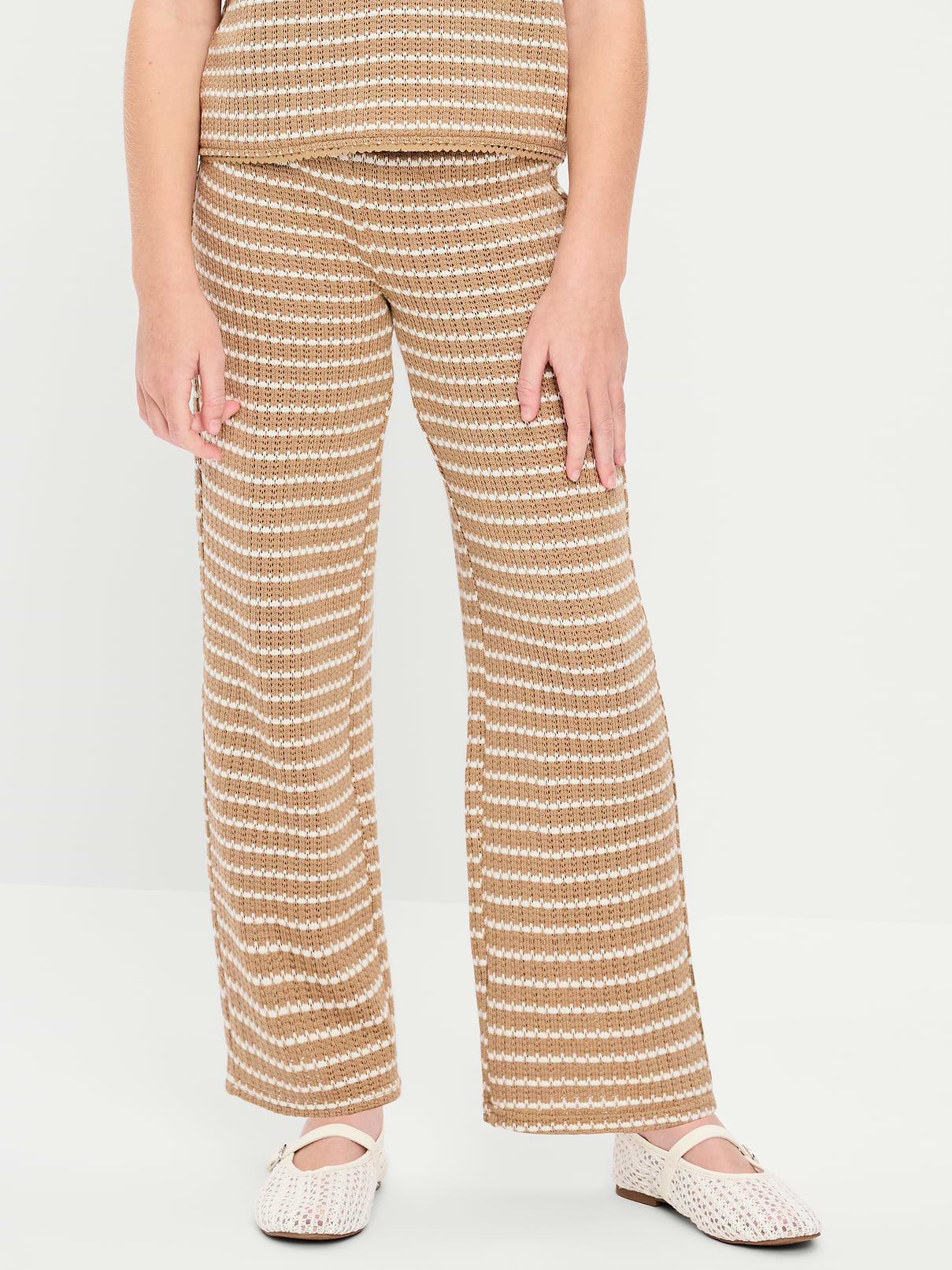 Image number 1 showing, Low-Rise Jacquard Knit Pants for Girls