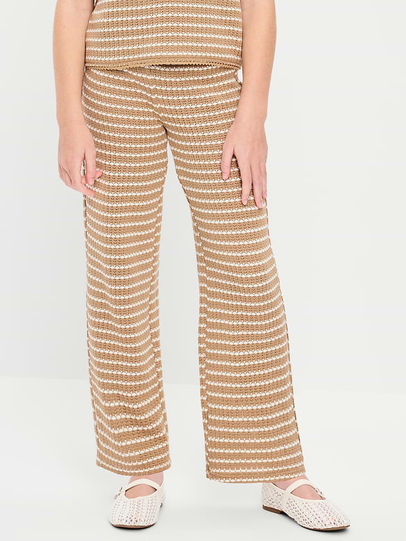 Low-Rise Jacquard Knit Pants for Girls