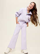 Image number 4 showing, High-Waisted Bounce Fleece Wide-Leg Sweatpants for Girls