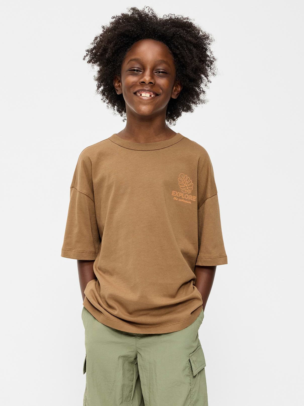 Image number 1 showing, Oversized Short-Sleeve Graphic T-Shirt for Boys