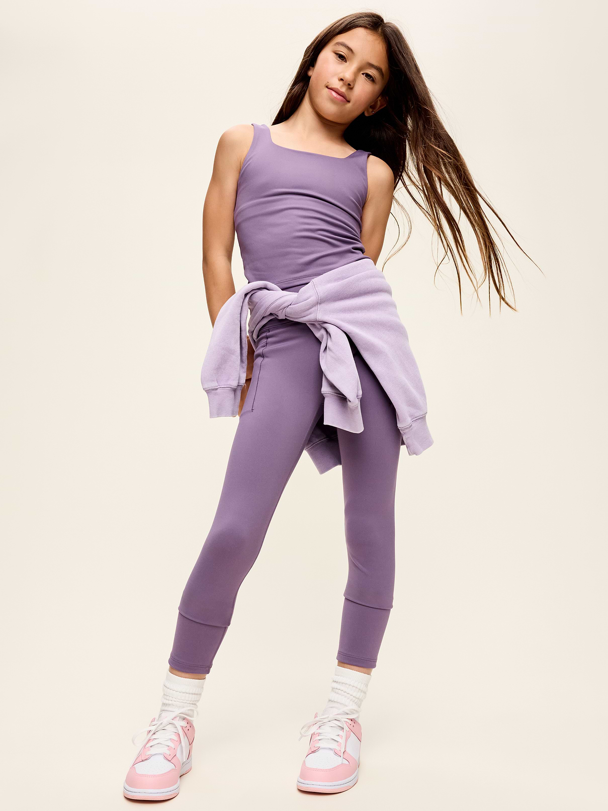 Image number 3 showing, High-Waisted StudioSmooth 7/8 Leggings for Girls