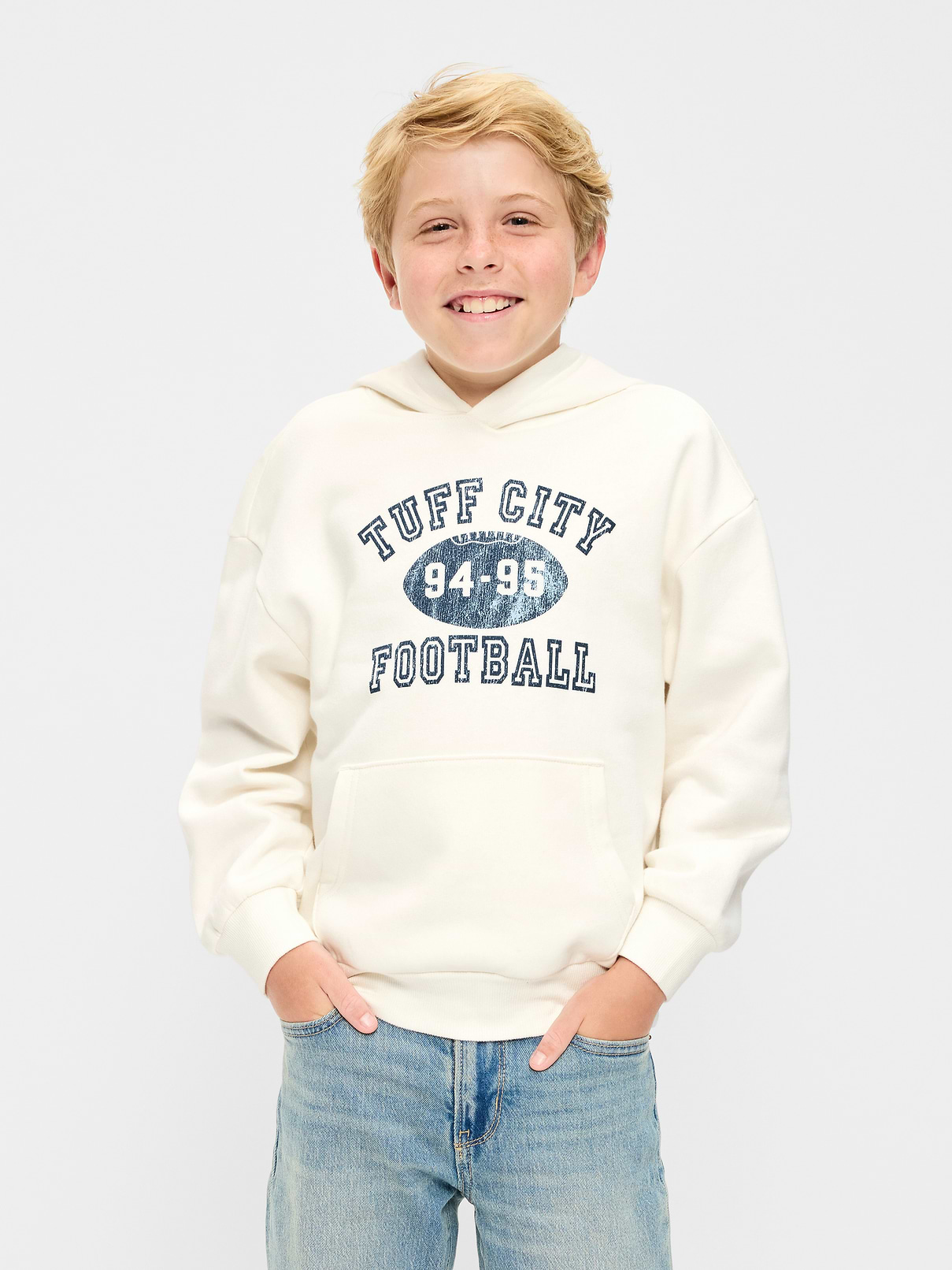 Image number 1 showing, Favorite Fleece Oversized Graphic Pullover Hoodie for Boys