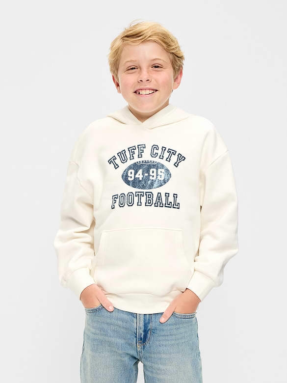 Favorite Fleece Oversized Graphic Pullover Hoodie for Boys