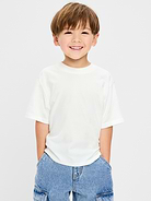 Image number 1 showing, Oversized Short-Sleeve Heavyweight T-Shirt for Toddler Boys