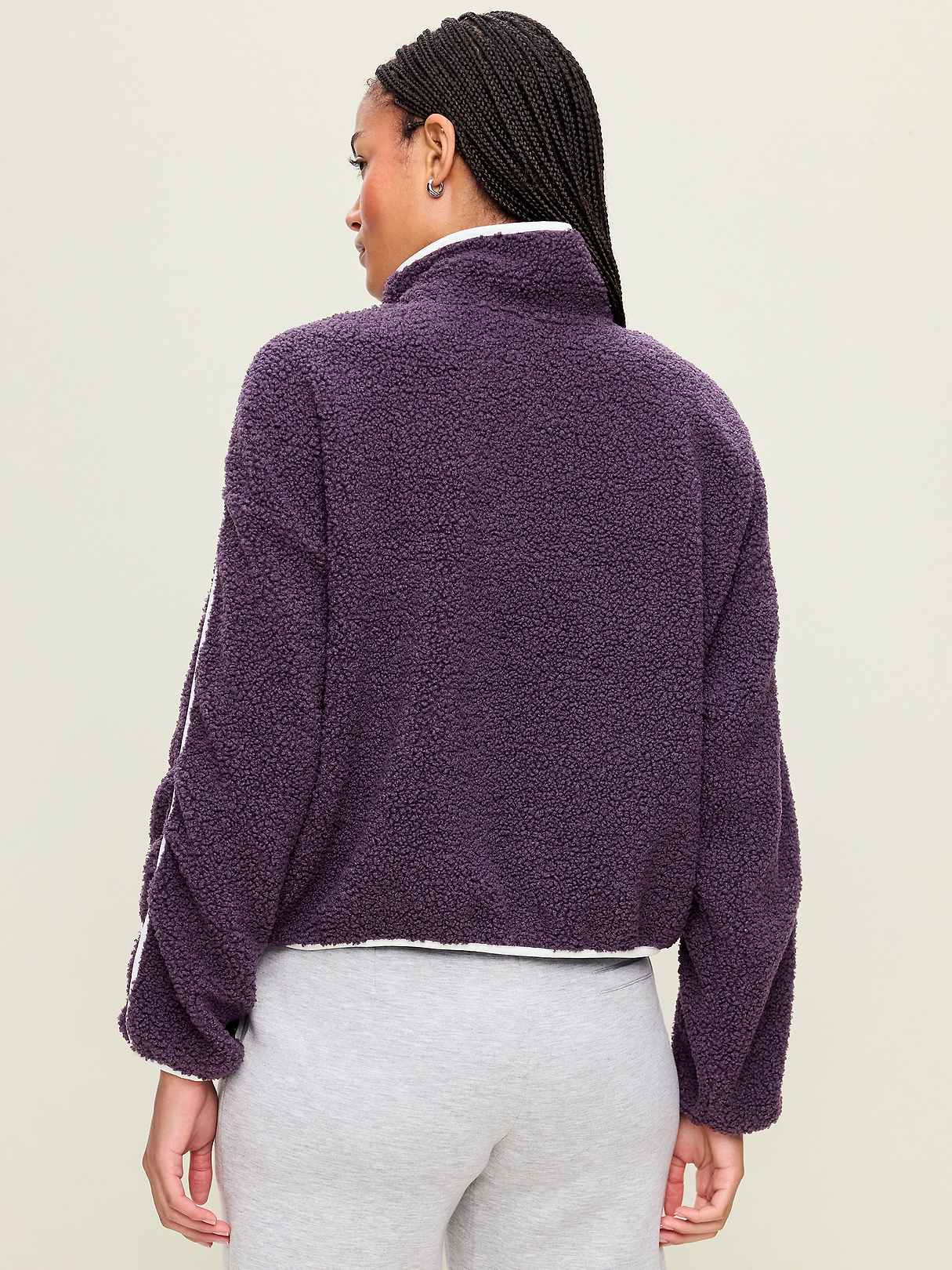 Loose Sherpa Quarter-Zip Pullover | Old Navy