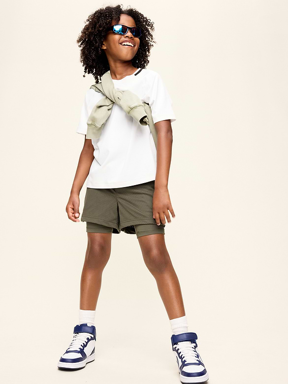 2-In-1 Mesh Performance Shorts for Boys