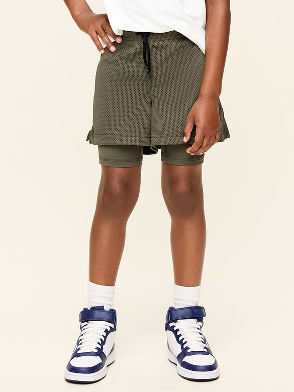 2-In-1 Mesh Performance Shorts for Boys