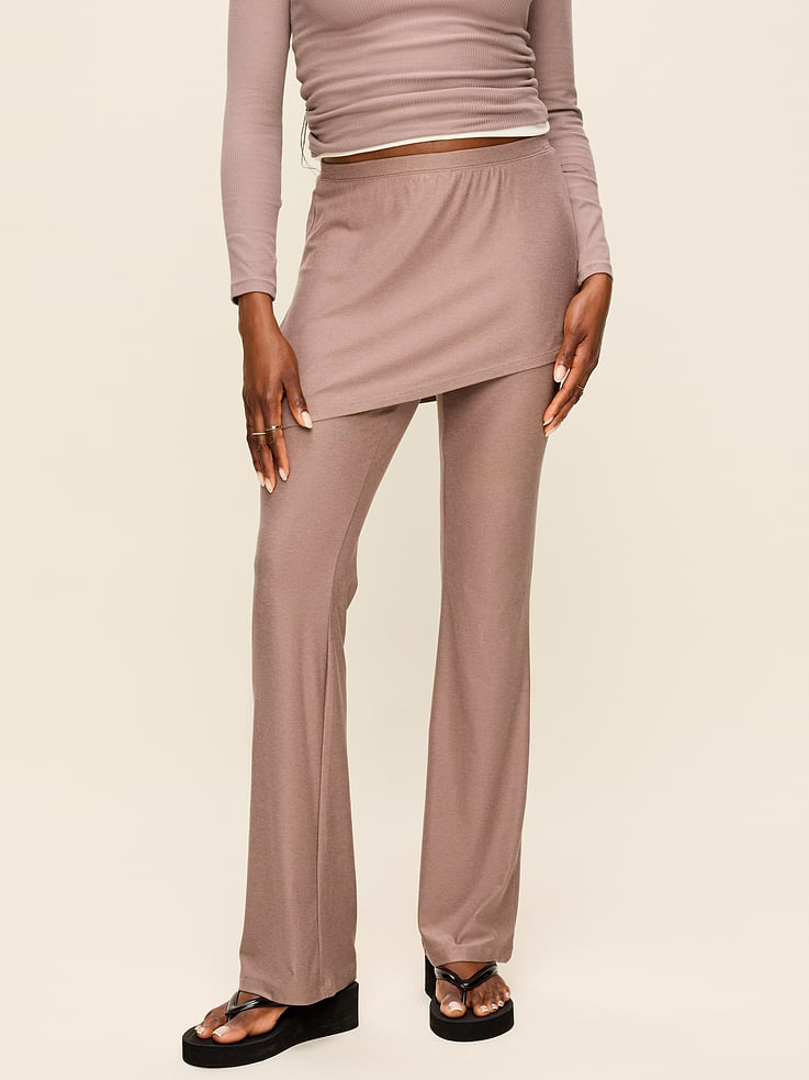 Image 1 of 10, The new Cloud94 Soft. Lightweight, drapey fabric with an ultra-soft, cloud-like feel., elastic waistband, slightly flared leg, skirt overlay, breathable, sweat-wicking, pull-on style, Product #903713
