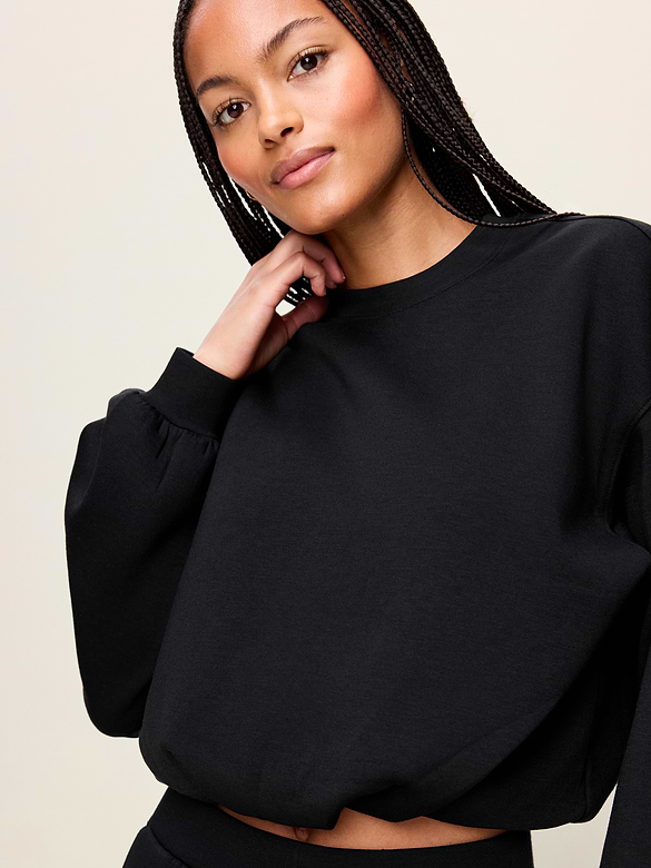 Bounce Fleece Bubble-Hem Sweatshirt