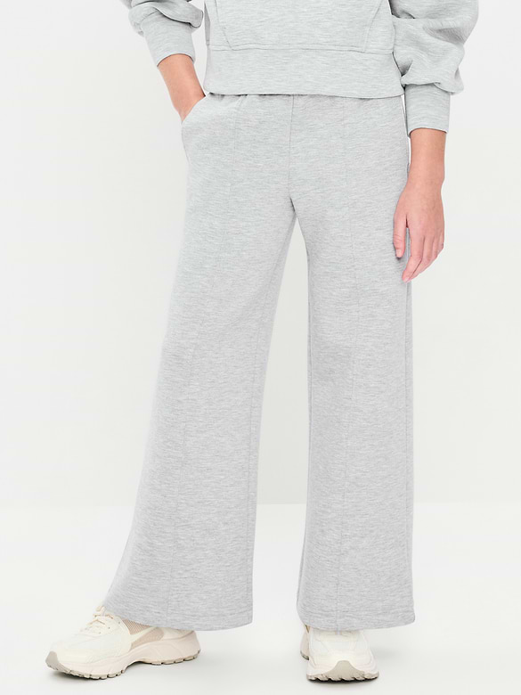 High-Waisted Bounce Fleece Wide-Leg Sweatpants for Girls