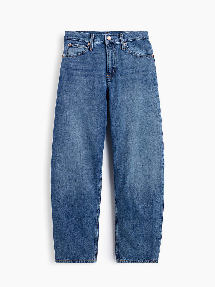 Image number 7 showing, High Rise Barrel Jeans
