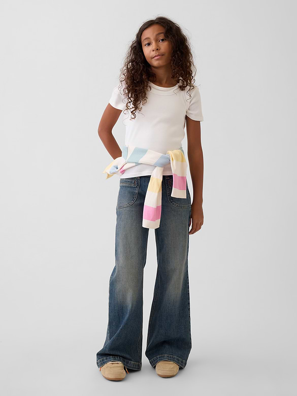 Kids Low Rise Relaxed Flare Jeans