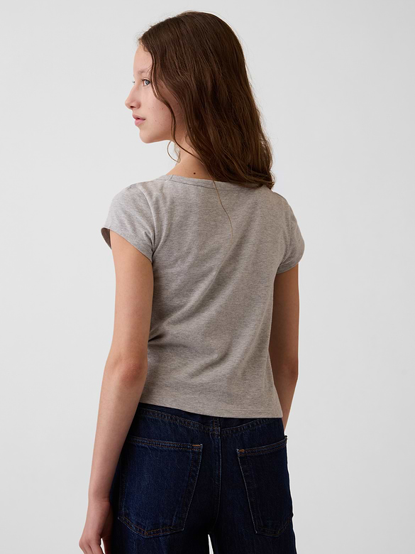 Kids CloseKnit Jersey Square-Neck T-Shirt