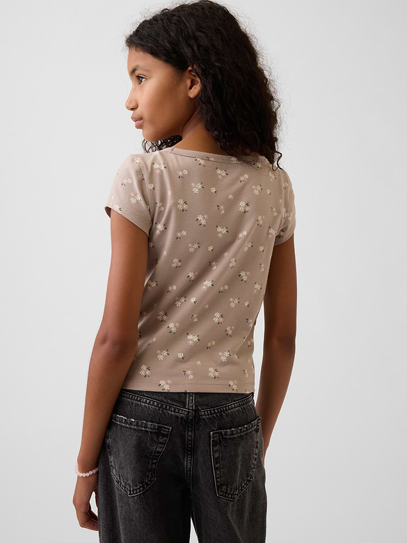 Kids CloseKnit Jersey Square-Neck T-Shirt