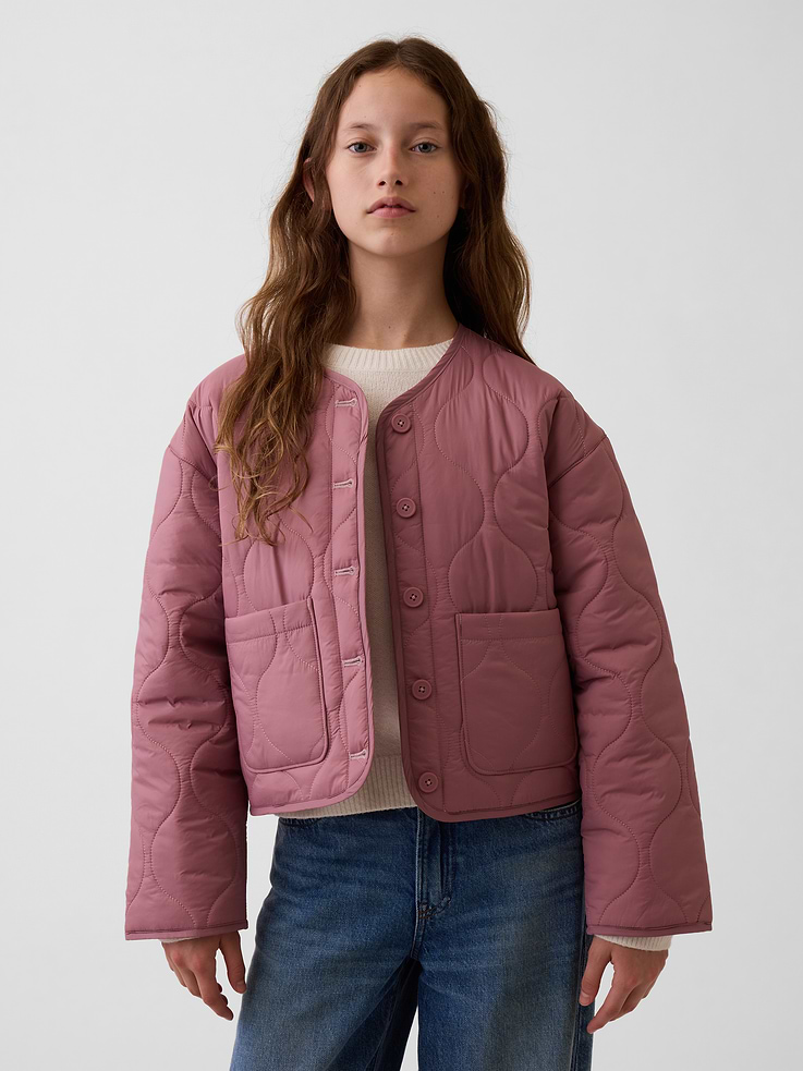L'image numéro 1 présente Veste rembourrée légère matelassée en nylon recyclé pour Enfant
