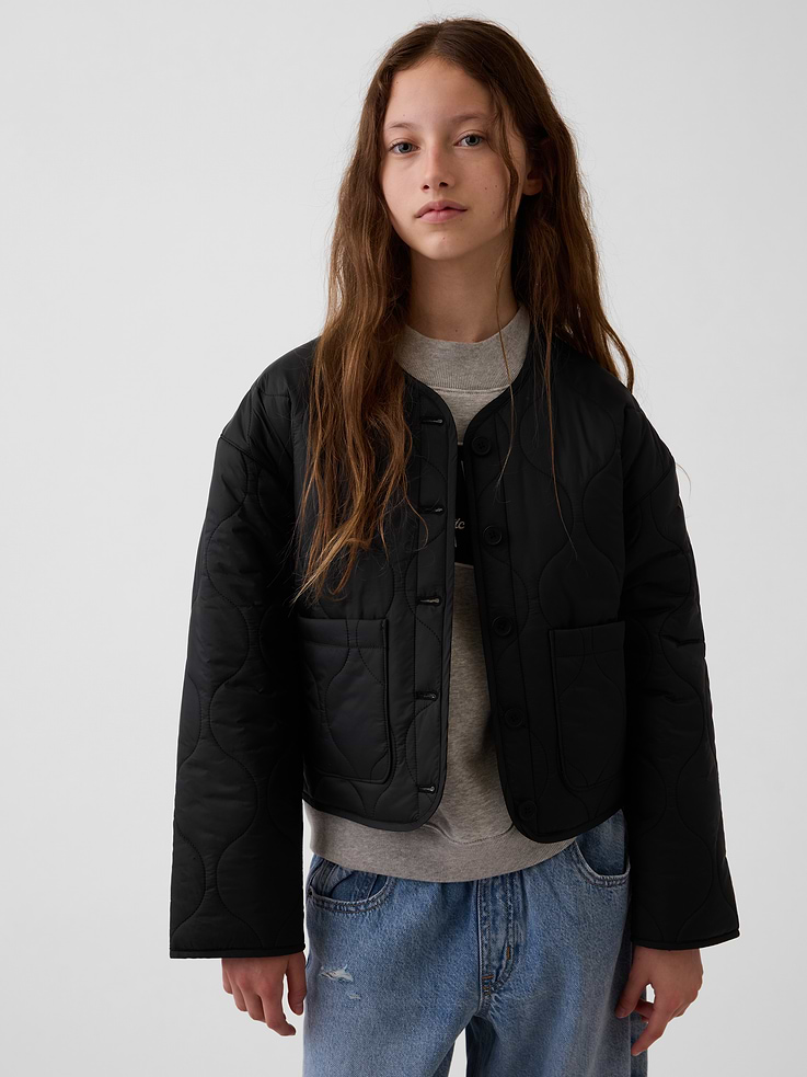 L'image numéro 1 présente Veste rembourrée légère matelassée en nylon recyclé pour Enfant