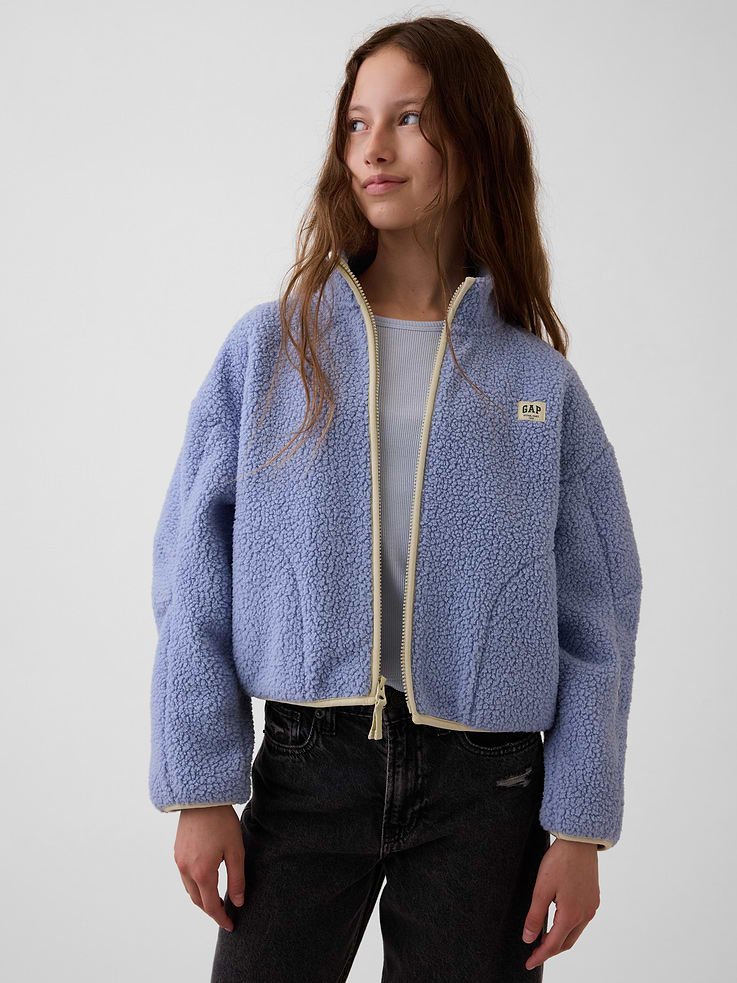 L'image numéro 1 présente Veste décontractée en sherpa pour Enfant