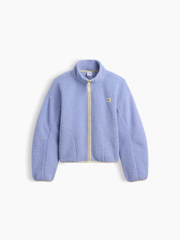 Kids Sherpa Relaxed Zip Jacket