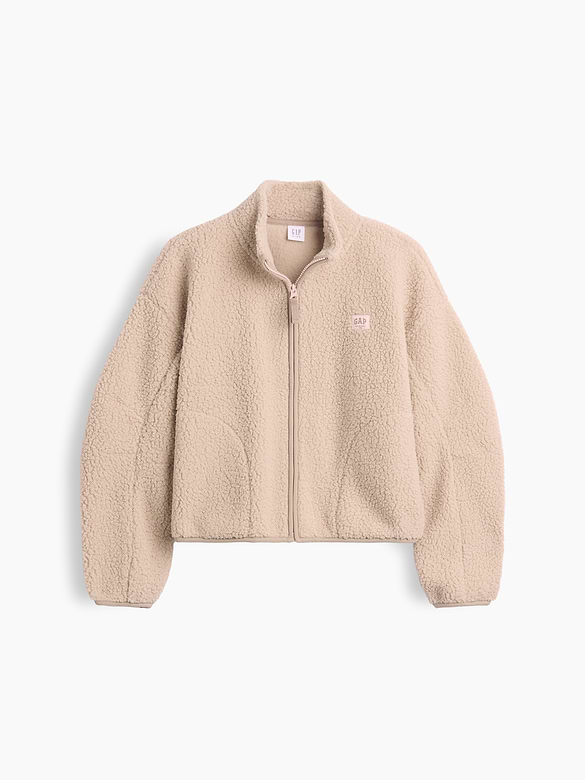 Kids Sherpa Relaxed Zip Jacket
