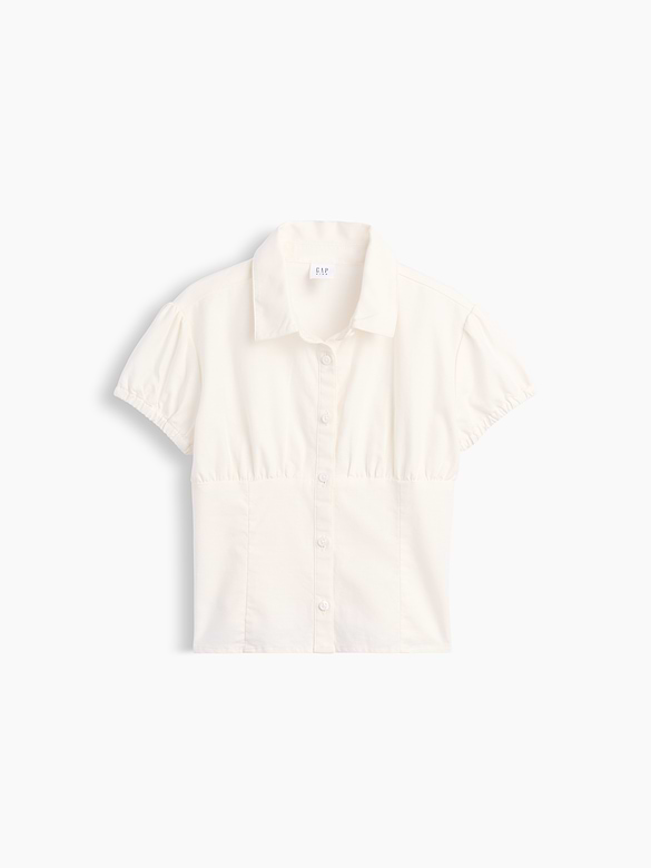 Kids Fitted Button-Front Top