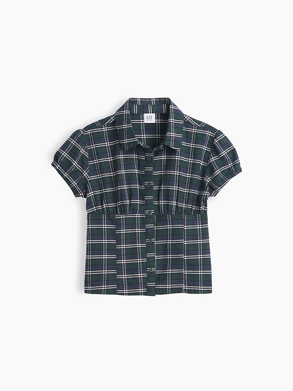 Kids Fitted Button-Front Top