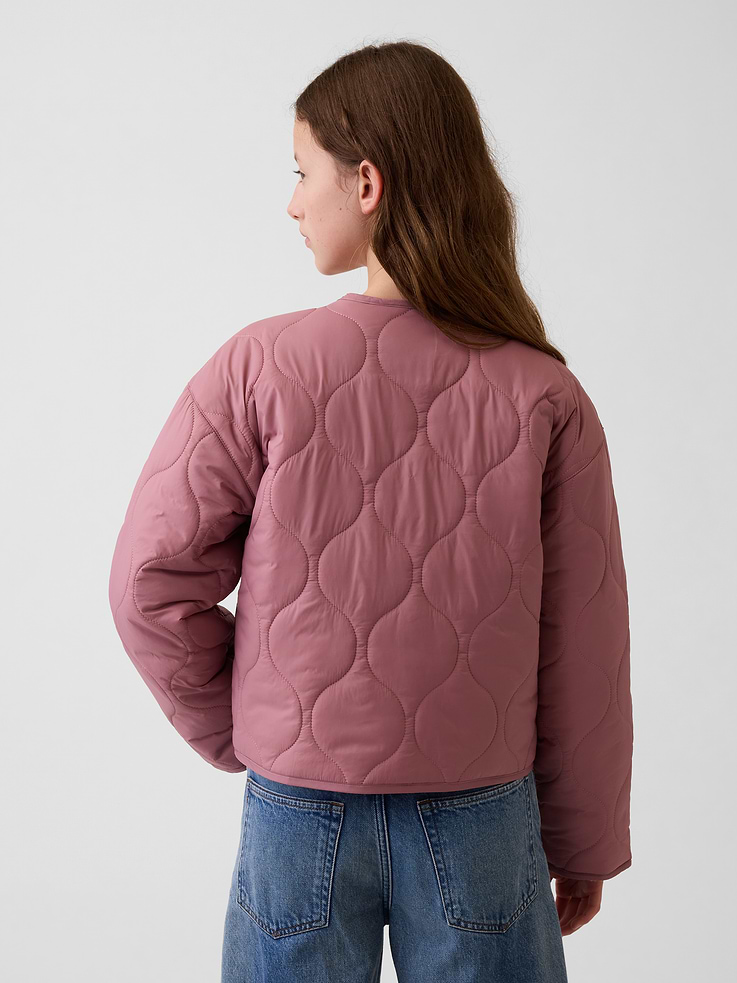 L'image numéro 3 présente Veste rembourrée légère matelassée en nylon recyclé pour Enfant