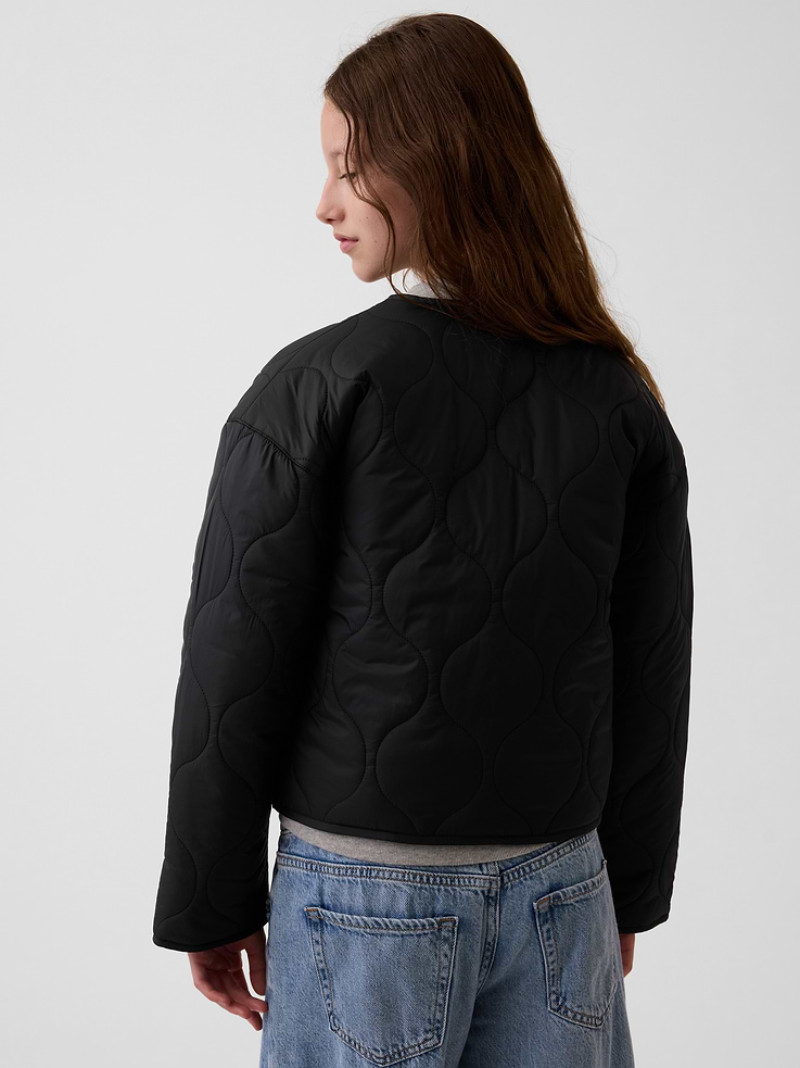 L'image numéro 3 présente Veste rembourrée légère matelassée en nylon recyclé pour Enfant