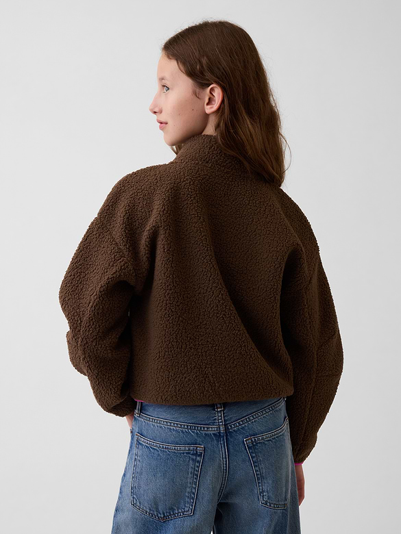 Kids Sherpa Relaxed Zip Jacket