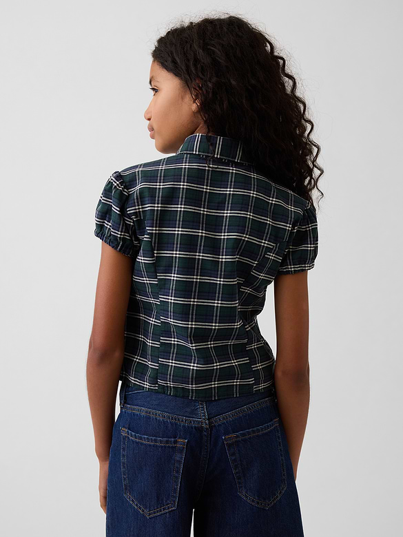 Kids Fitted Button-Front Top