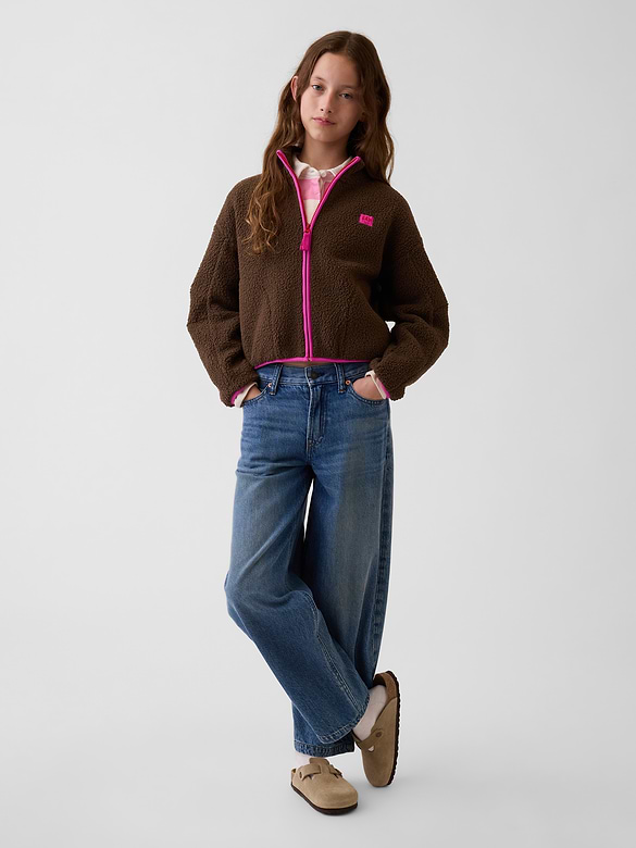 Kids Sherpa Relaxed Zip Jacket