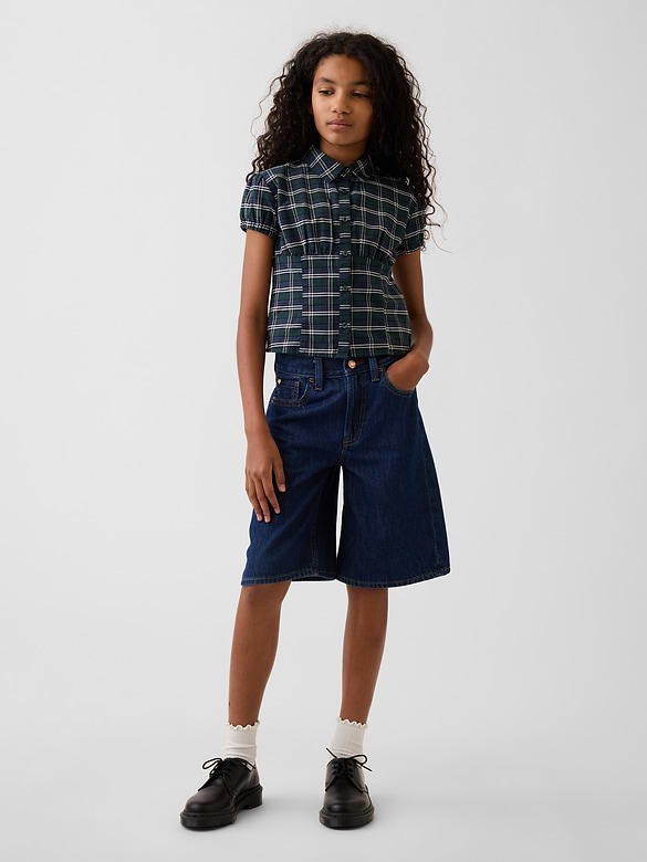 Kids Fitted Button-Front Top