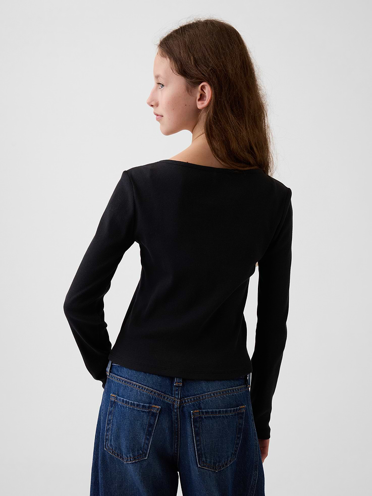 L'image numéro 3 présente T-shirt côtelé pour Enfant
