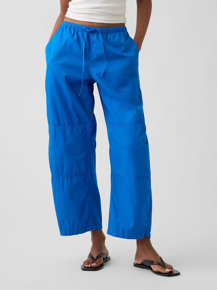 Image number 2 showing, Mid Rise Twill Easy Barrel Utility Pants