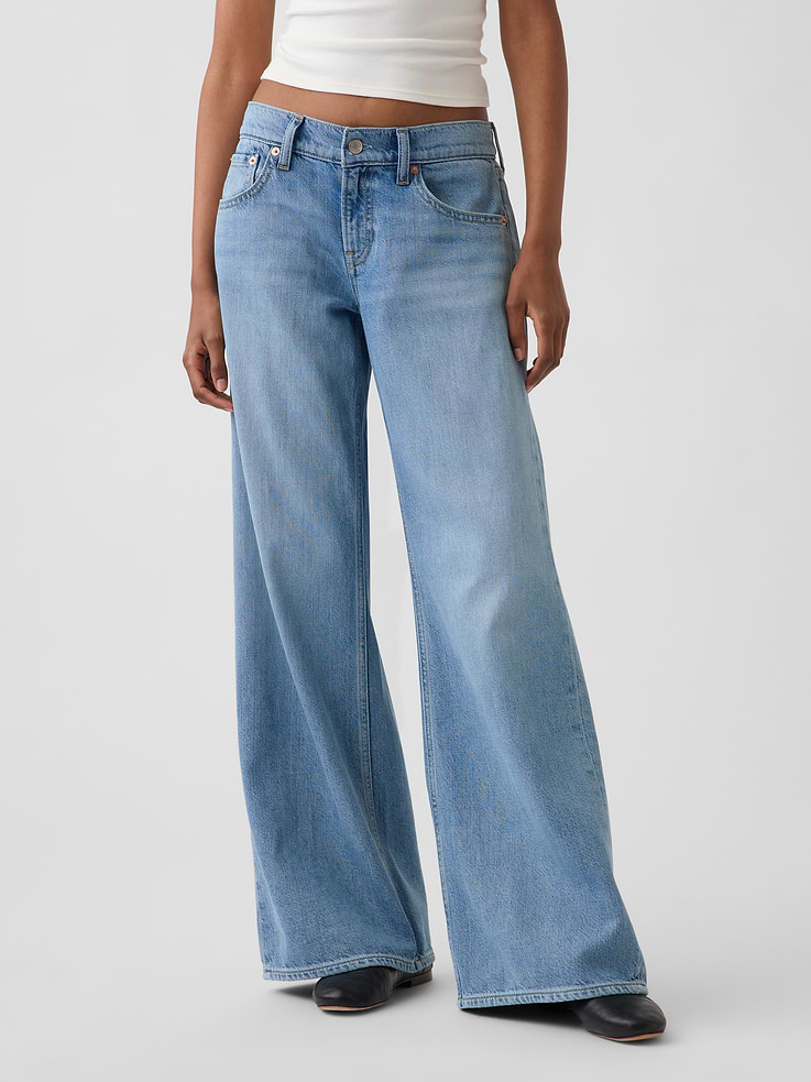 Image number 2 showing, Low Rise UltraSoft Stride Wide-Leg Jeans