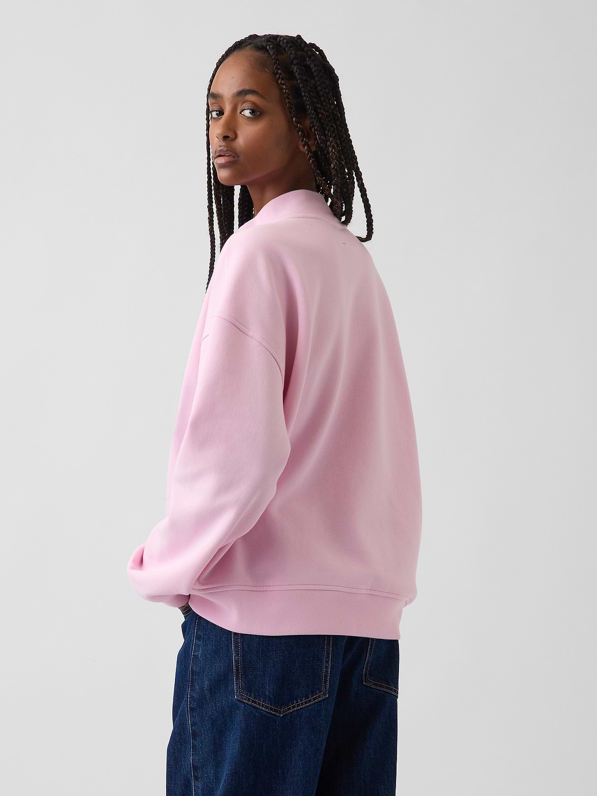 VintageSoft Oversized Mockneck Logo Sweatshirt | Gap