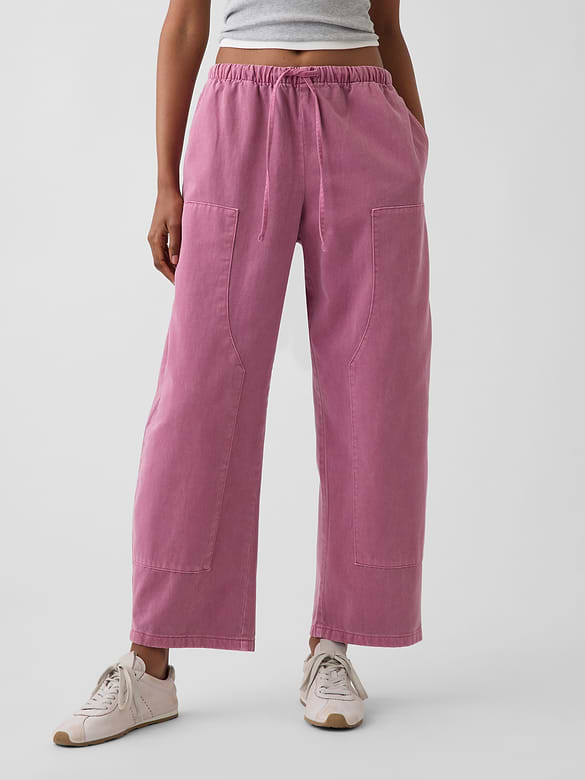 Easy Double-Knee Barrel Pants