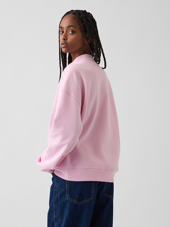 VintageSoft Oversized Mockneck Logo Sweatshirt